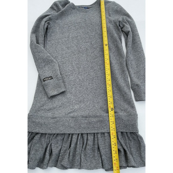 Polo Ralph Lauren Sweatshirt Dress Girls XL (16) Gray Ruffle Warm Holiday - Picture 8 of 8